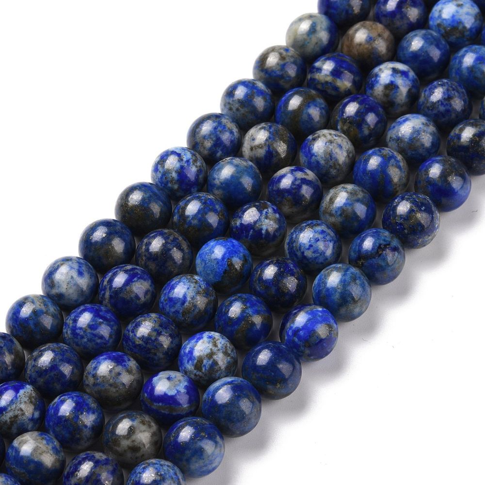 Natürliche Lapis-Lazuli-Perlen Strang rund 8mm Loch: 1mm ca. 48 Stück pro Strang 39cm Natürliche Lapis-Lazuli-Perlen Strang rund 8mm Loch: 1mm ca. 48 Stück pro Strang 39cm