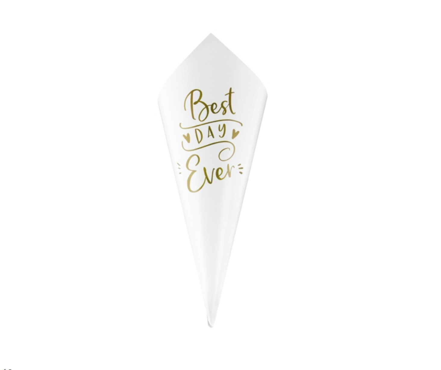 Confetti Cones Konfettikegel Best Day Ever 23cm 10 Stk. 