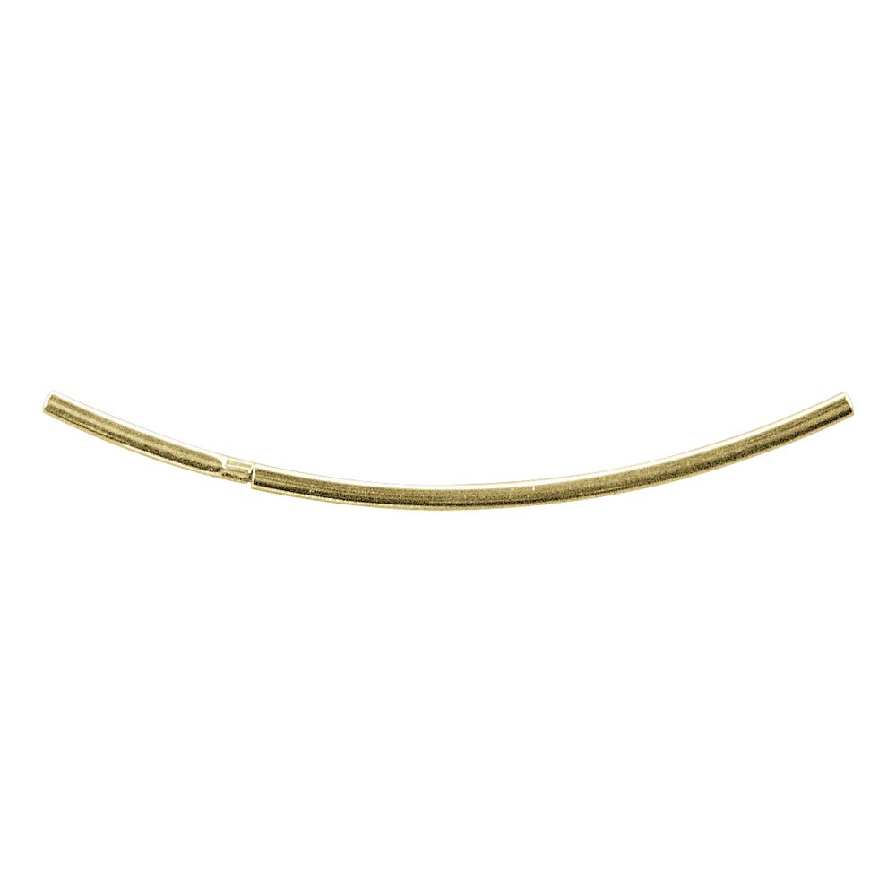 Röhrensteckverschluss gold -quetschen od. kleben +6 Fäden 6cm 1 Stk. 