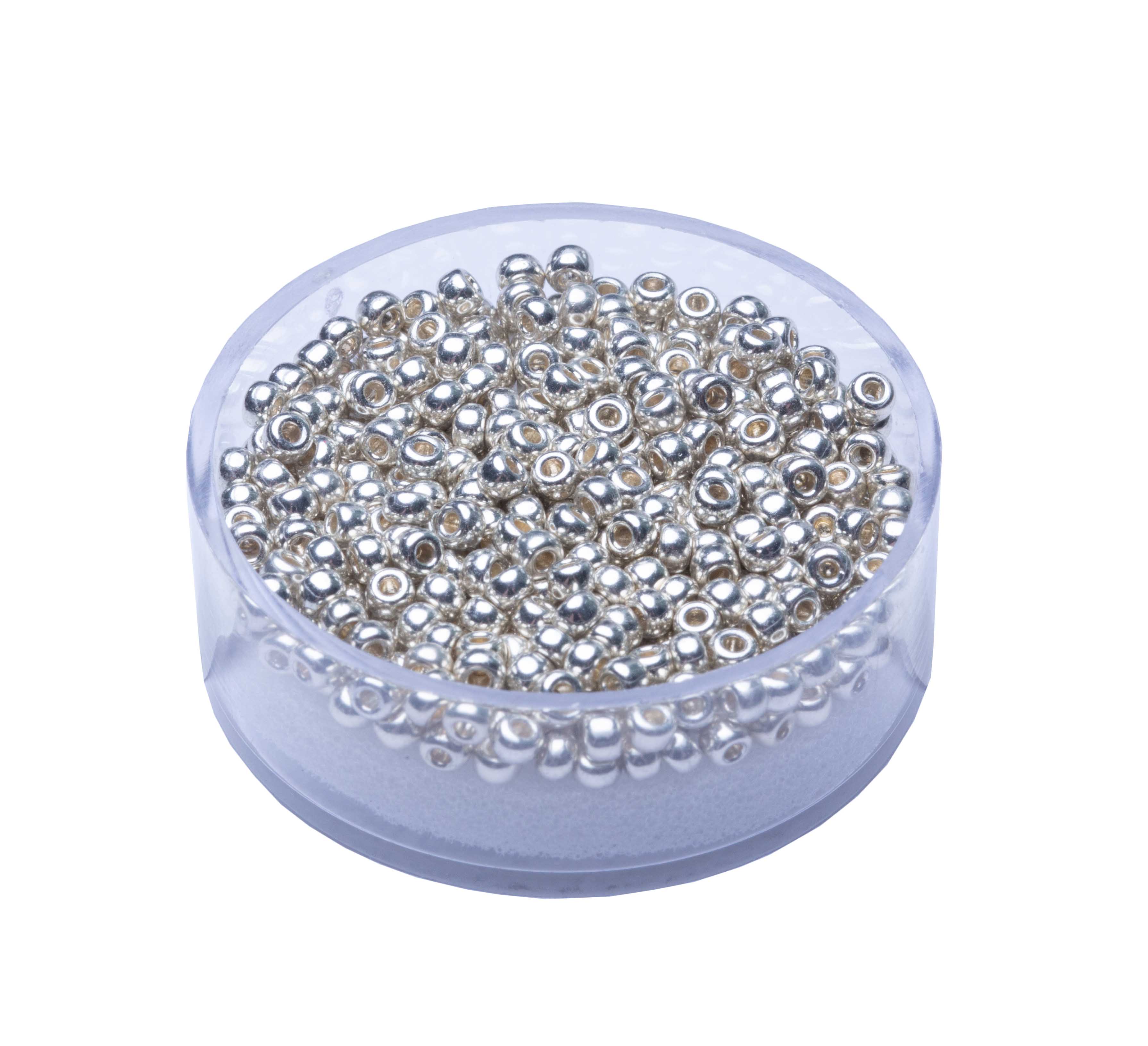 Miyuki Rocailles 2,5 mm, 7g, metallic silver