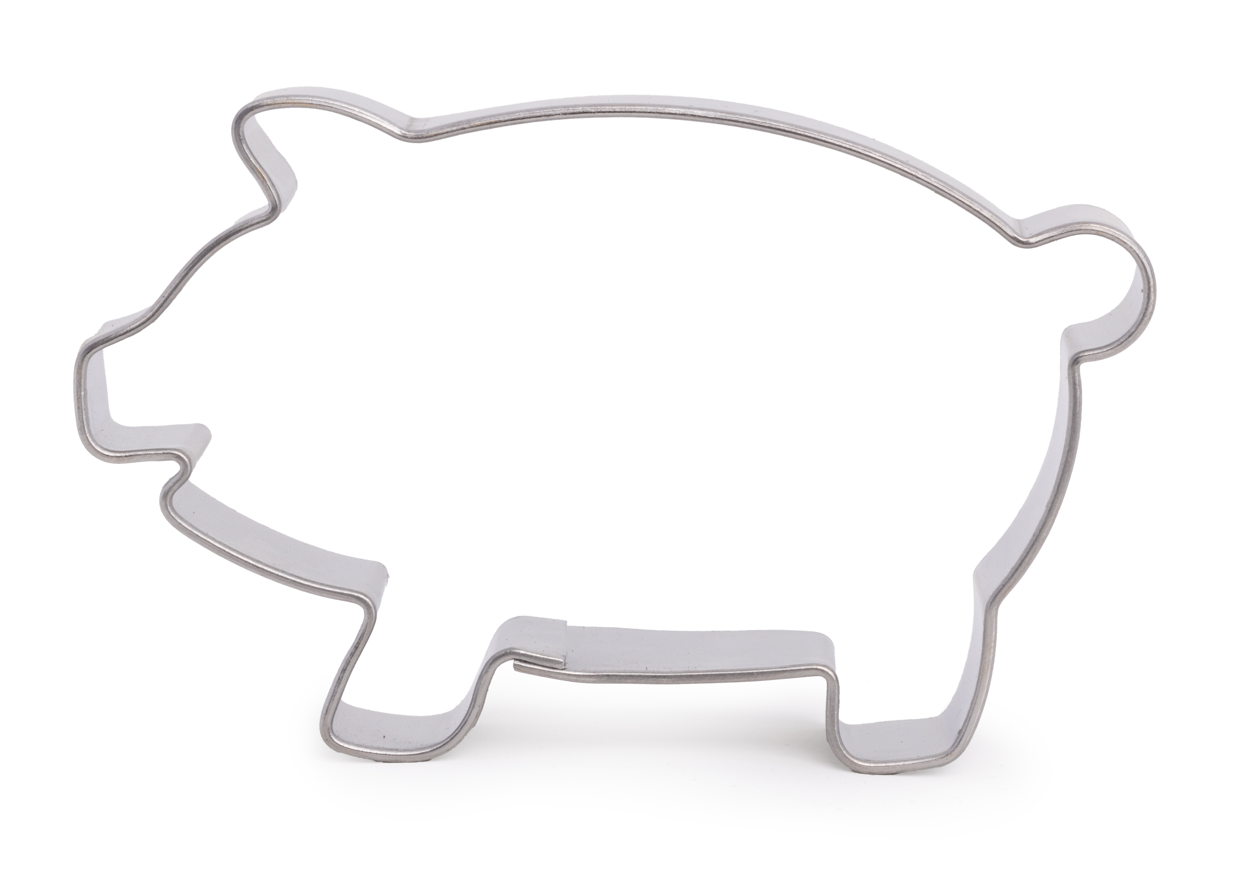 Schwein Ausstecher aus Weißblech 40x66mm Schwein Ausstecher aus Weißblech 40x66mm