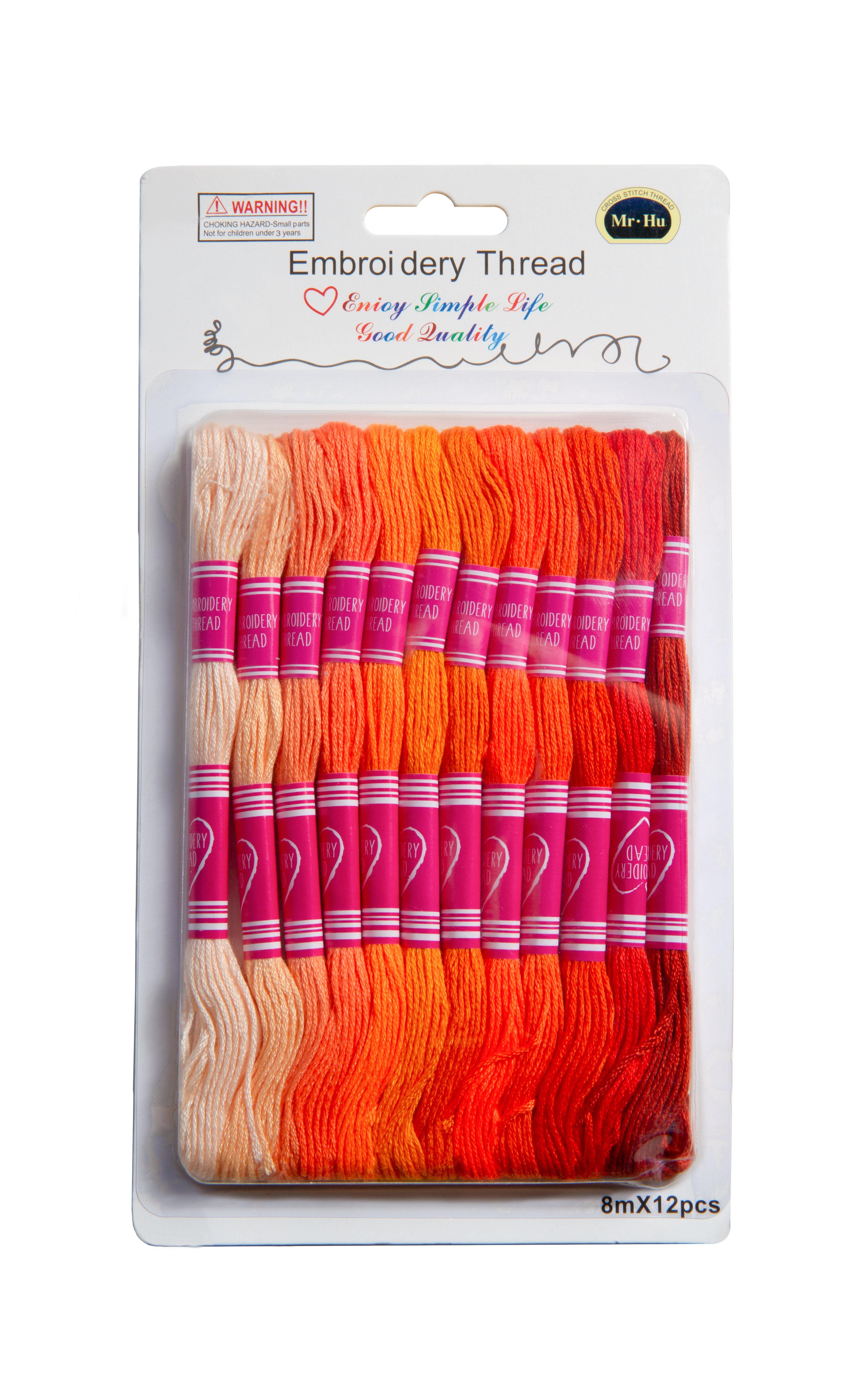 Stickgarn-Set Ombré Farbverlauf 12 Bund á 8m Stickgarn-Set Ombré Farbverlauf 12 Bund á 8m