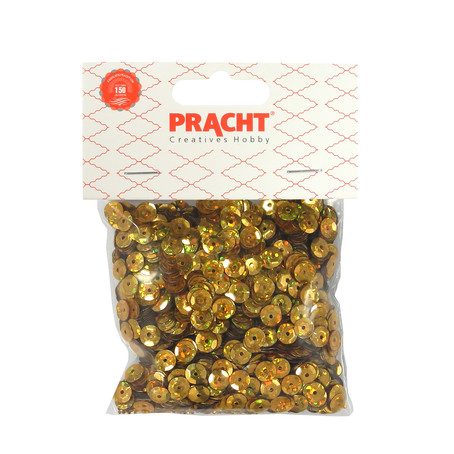 Pailletten gewölbt gold irisierend 6mm, 30g/ca. 2000 Stück/Packung Pailettenschüssel