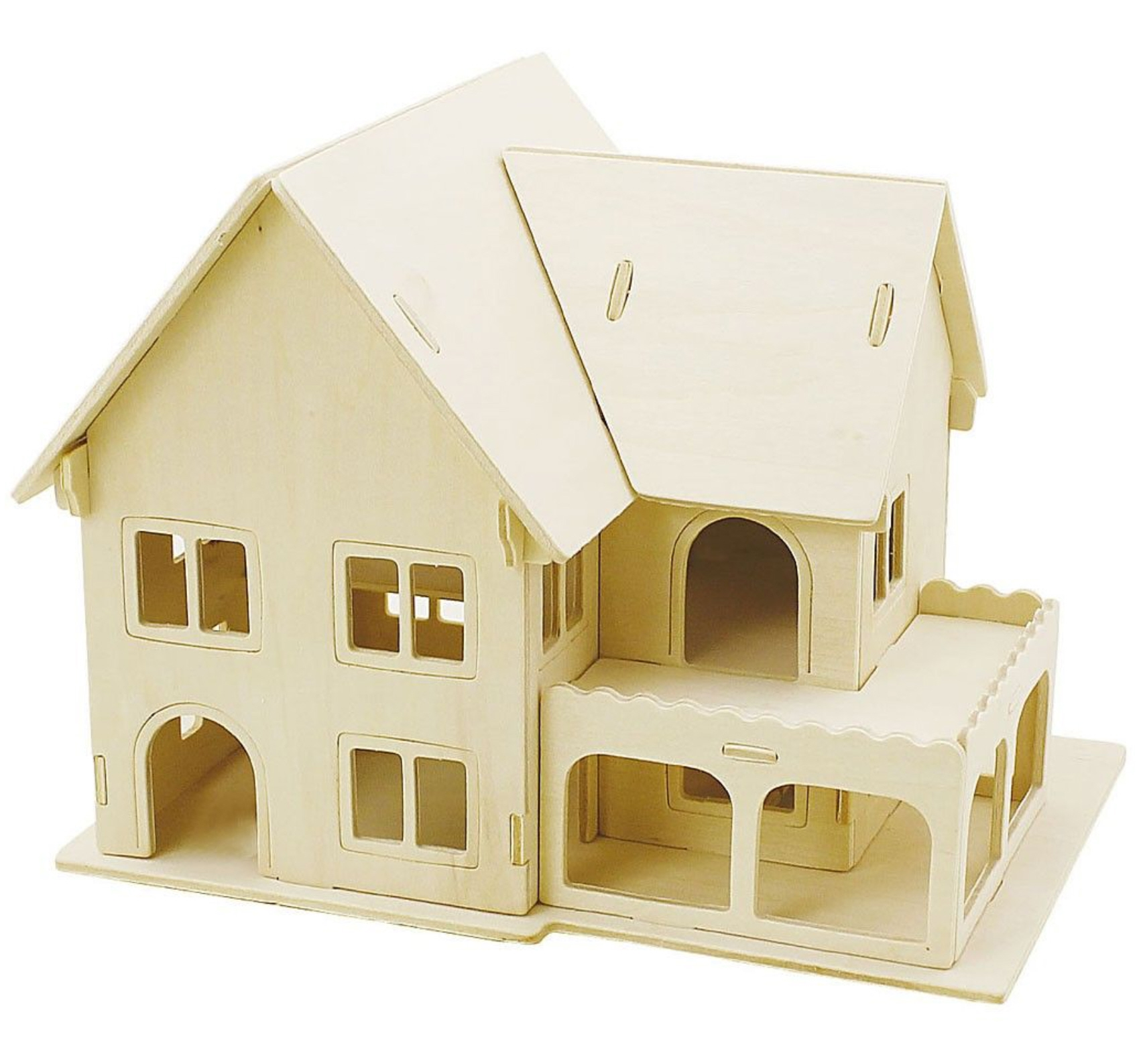 3D Wood Puzzle House 16x22cm Holzbausatz