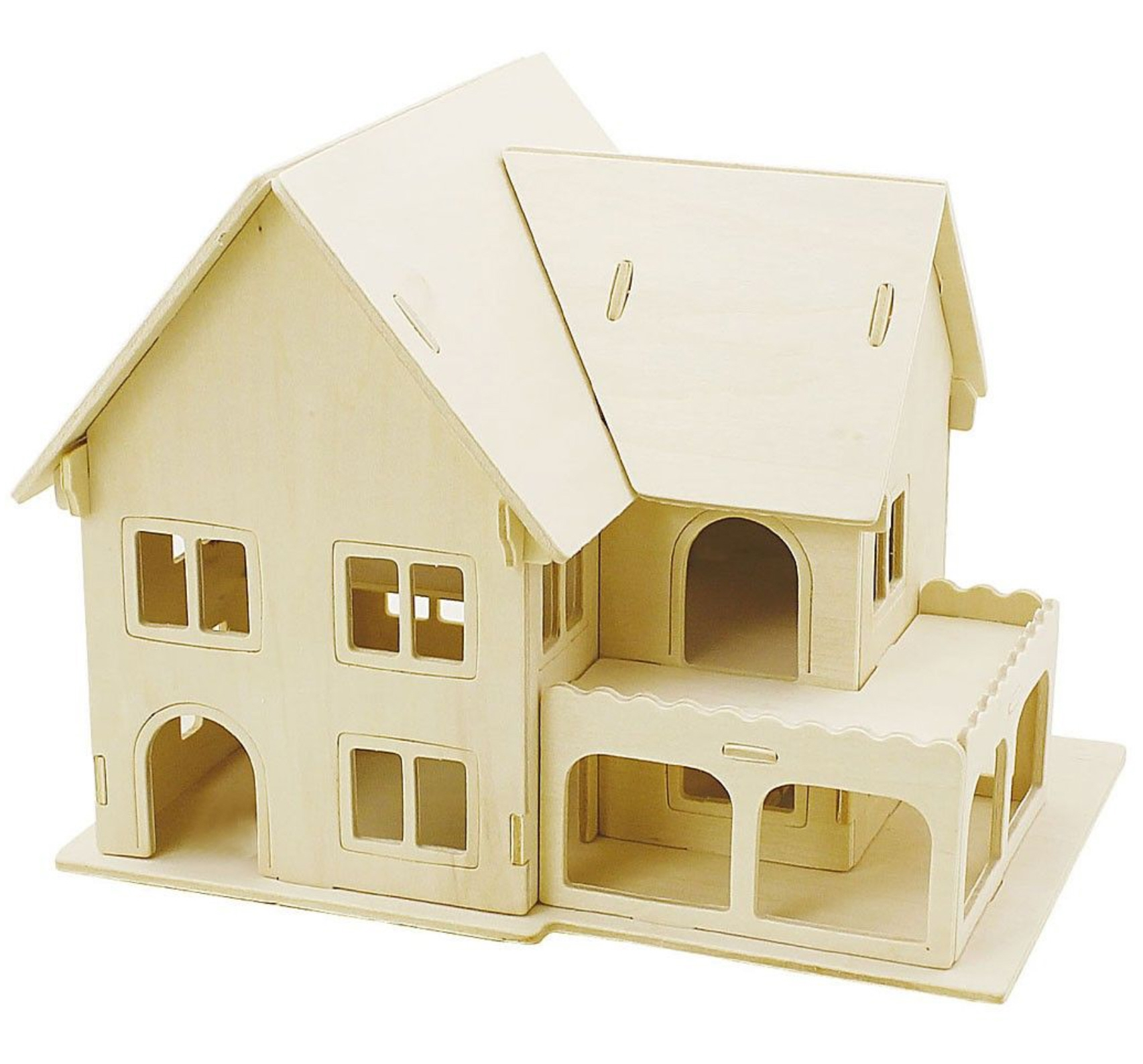 3D Wood Puzzle House 16x22cm Holzbausatz