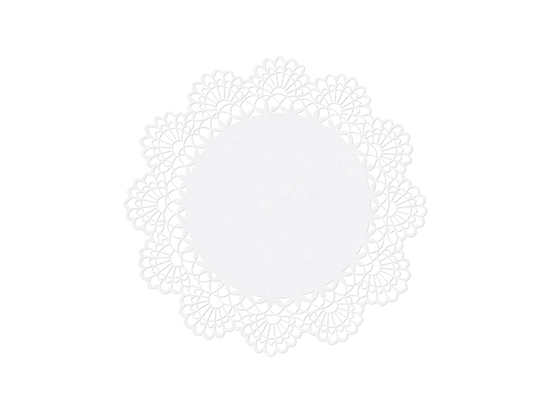 Papier Rosette 10cm perlgold Spitzenpapier 10 Stück/Packung