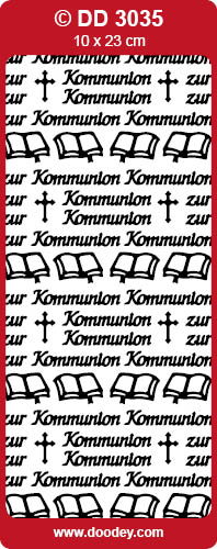 Shiny Outline Stickers Zur Kommunion 1 Bogen 23x10cm