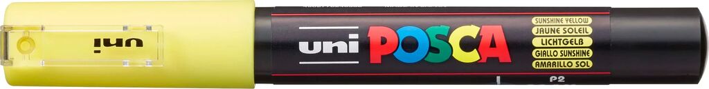 UNI POSCA Marker PC-1MC LICHTGELB extra feine Spitze 0,7 - 1 mm