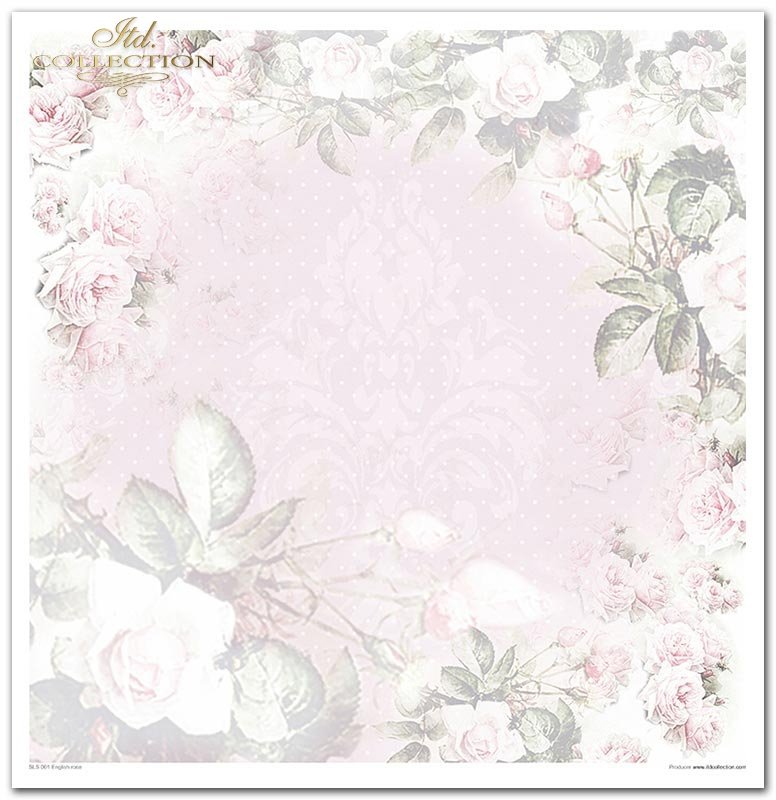 Scrapbooking-Papier Set English Rose 31x32cm 10 Bögen