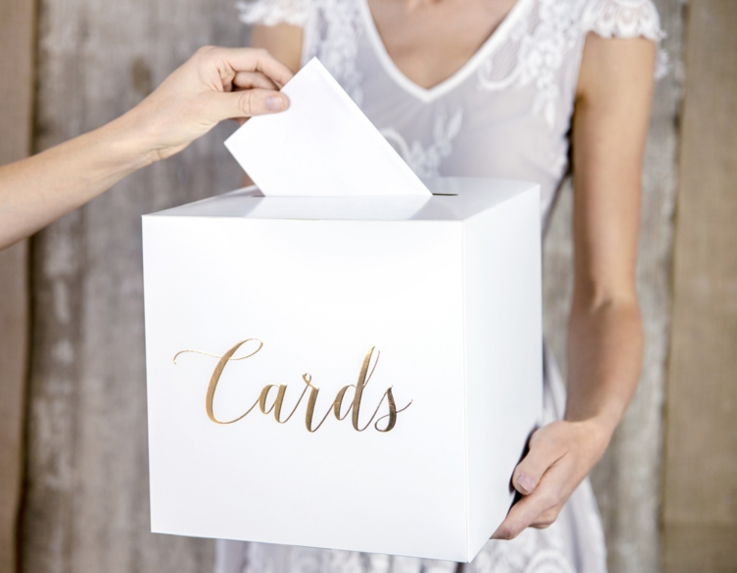 Wedding Card Box Glückwunschkartenbox 24x24x24cm 