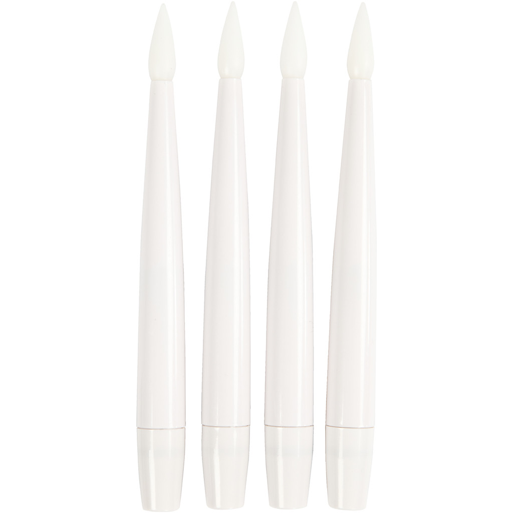 LED Kerzen 15,5cmx1,4cm, 4 Stück