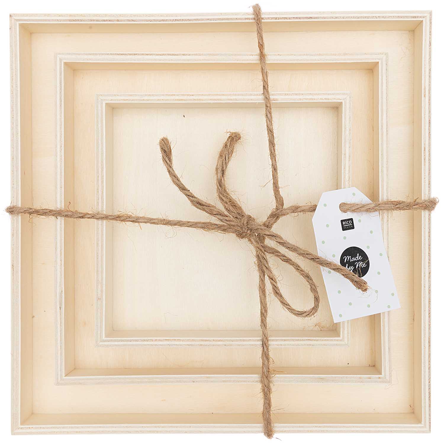 Holztablett quadratisch natur 12x12cm / 16x16cm / 20x20cm 3 Stück 100% FSC Holztablett quadratisch natur 12x12cm / 16x16cm / 20x20cm 3 Stück 100% FSC
