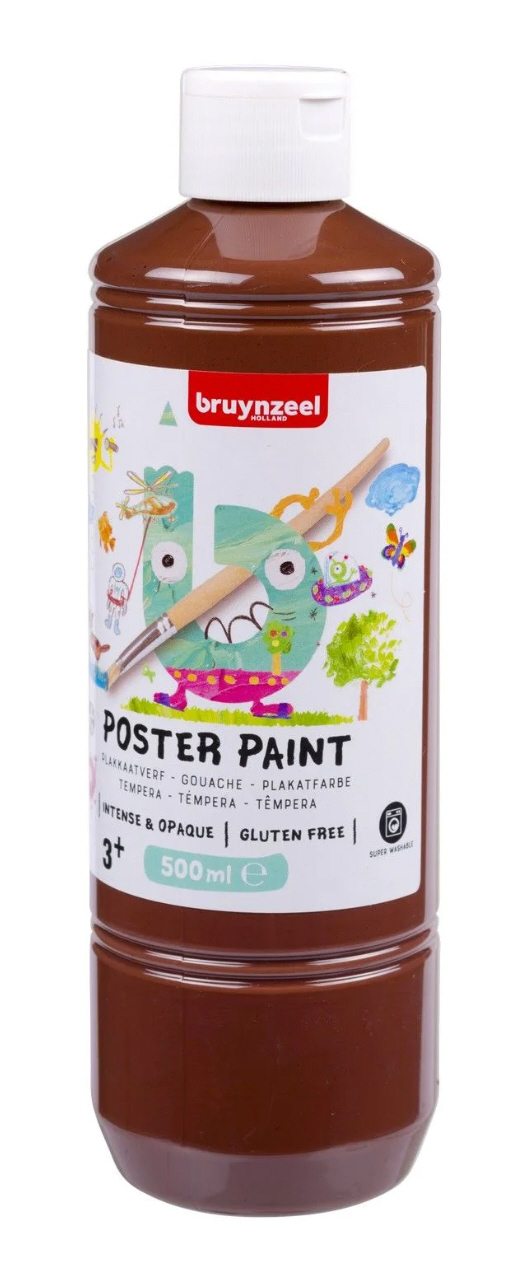 Bruynzeel Gouache Plakatfarbe BRAUN 500ml Bruynzeel Gouache Plakatfarbe BRAUN 500ml