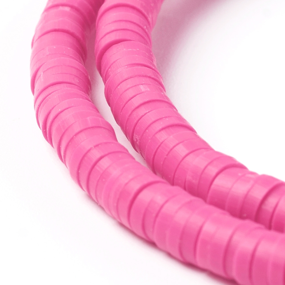 Heishi-Perlen Polymerclay Perlenscheiben 4x1mm 380-400Stk/Strang Heishi-Perlen Polymerclay Perlenscheiben 4x1mm 380-400Stk/Strang