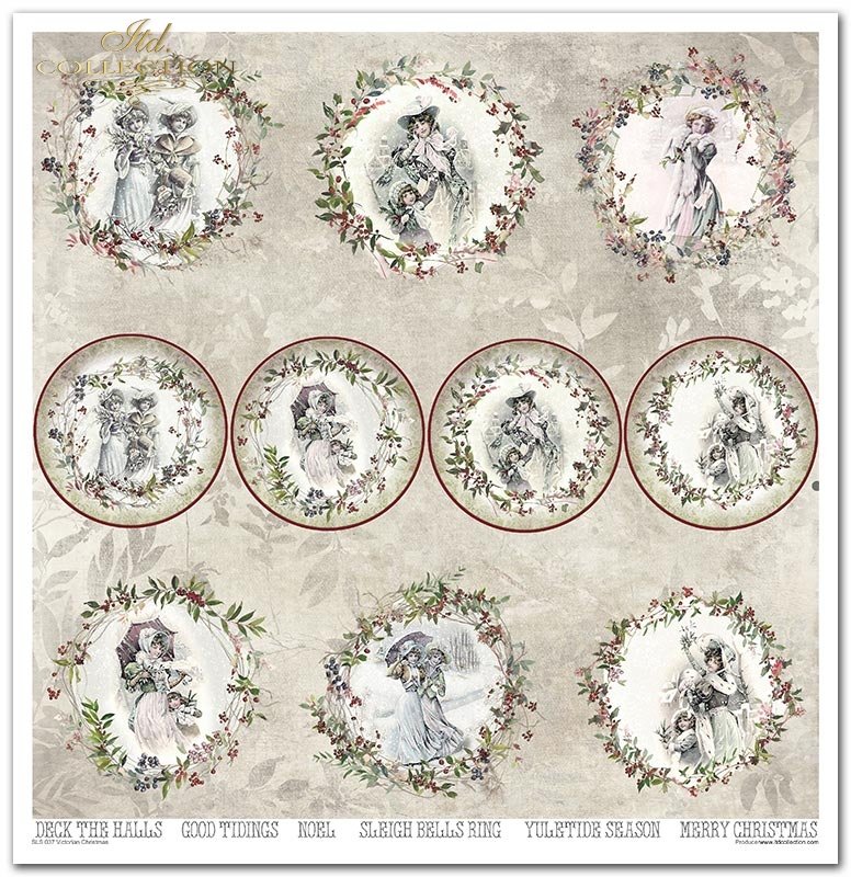 Scrapbooking-Papier Set Victorian Christmas  10 Stk/Pkg. 30x30cm 200g