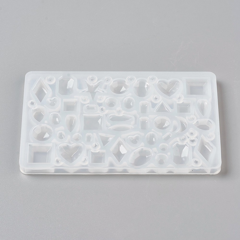 Silicone Moulds Mixed Shape Clear, 106x66x6mm 2~12.5mm Innendurchmesser