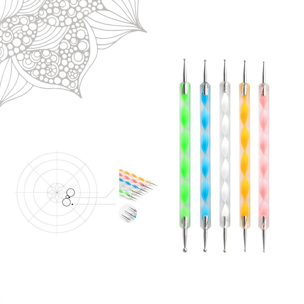 Dotting Tool 13-teiliges Set, Dot Painting Punktmalerei Mandala malen Kugelstifte und Acrylstangen