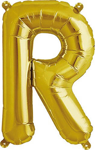 Foil Balloons Folienballone Alphabet ABC Buchstaben Zahlen gold 14"