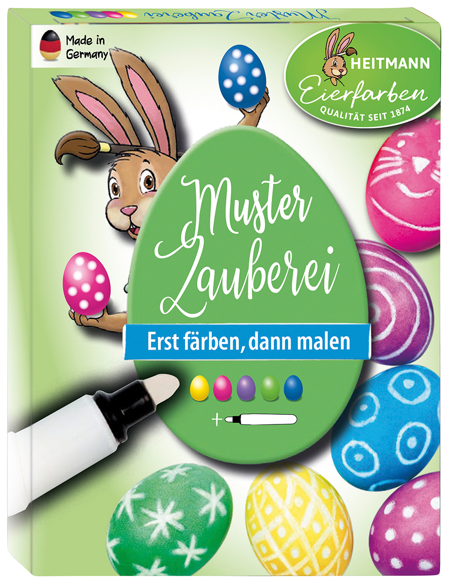 Heitmann Muster Zauberei Eierfärbe-Set 5 Eierfarben