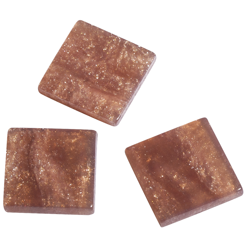Acrylmosaik marmoriert zimt, 1x1cm, 50g/ca. 205 Stück Acryl-Mosaik