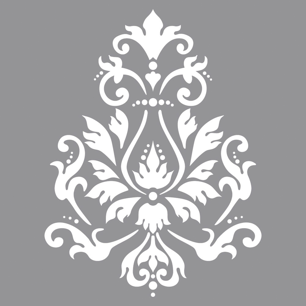  Schablone Ornament Brokatmotiv, 30,5 x 30,5 cm 