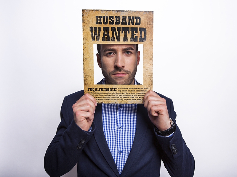 Schilder: Wife Wanted - Husband Wanted, 2 Stück/Packung