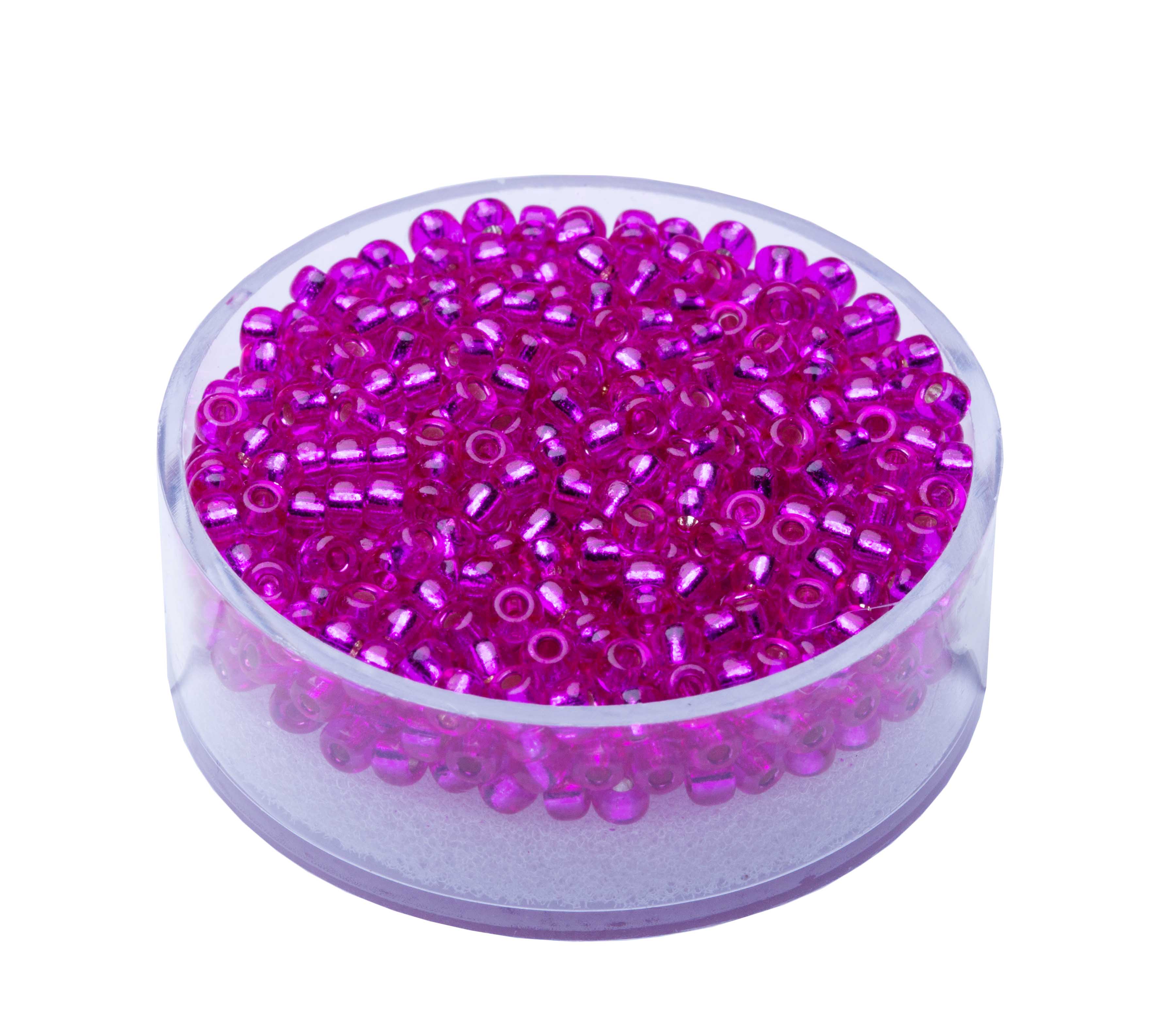 Miyuki Rocailles 2,5 mm, 12g, silverlined Fuchsia