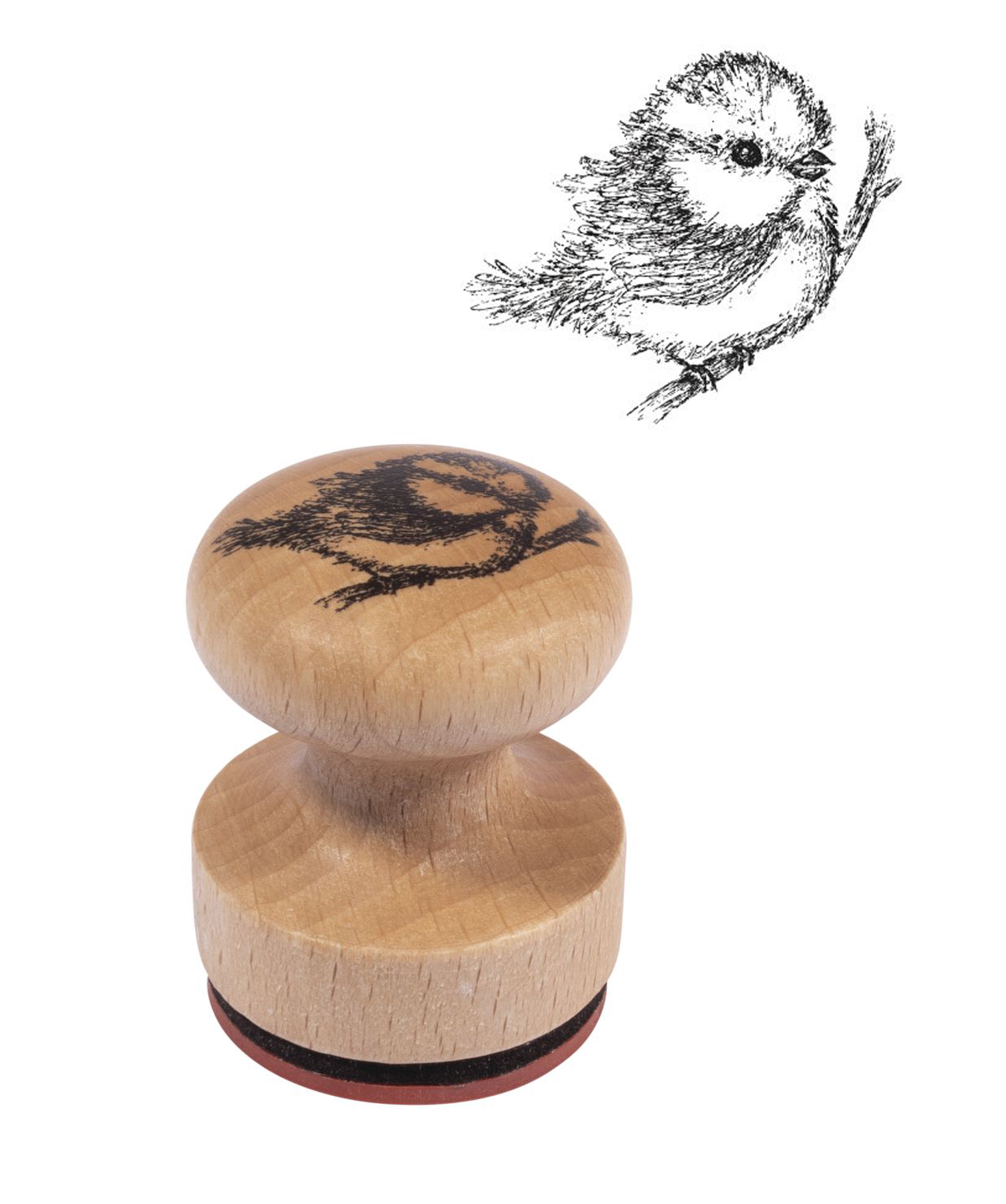 Stempel Birdie mit Holzgriff 3cm ø