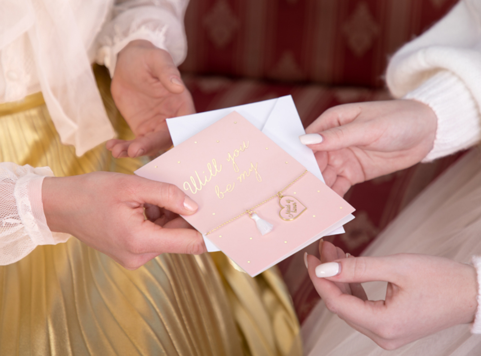 Karte mit Armband Will you be my Maid of honor 10.5x14.8cm Karte mit Armband Will you be my Maid of honor 10.5x14.8cm