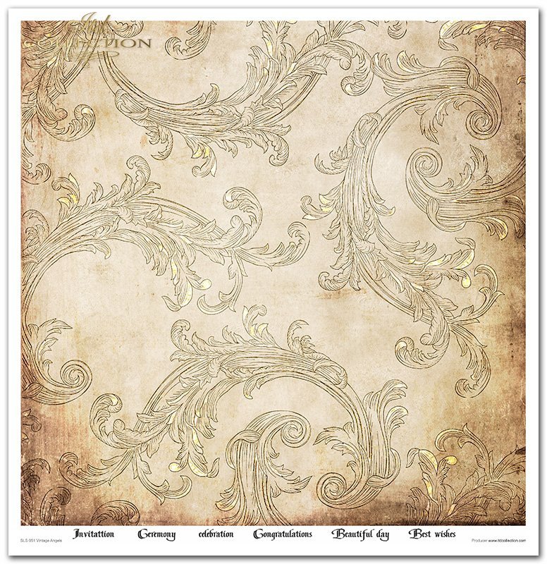 Scrapbookingpapier Set Vintage Angels 310x320 mm 11 Blatt