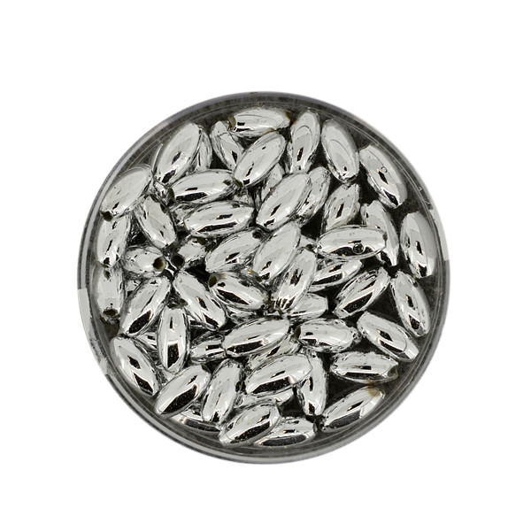 Wachsperle Olive 4x8mm glänzend, 60 Stk./Dose, Wachsolive Schmuckolive Kunststoffperlen