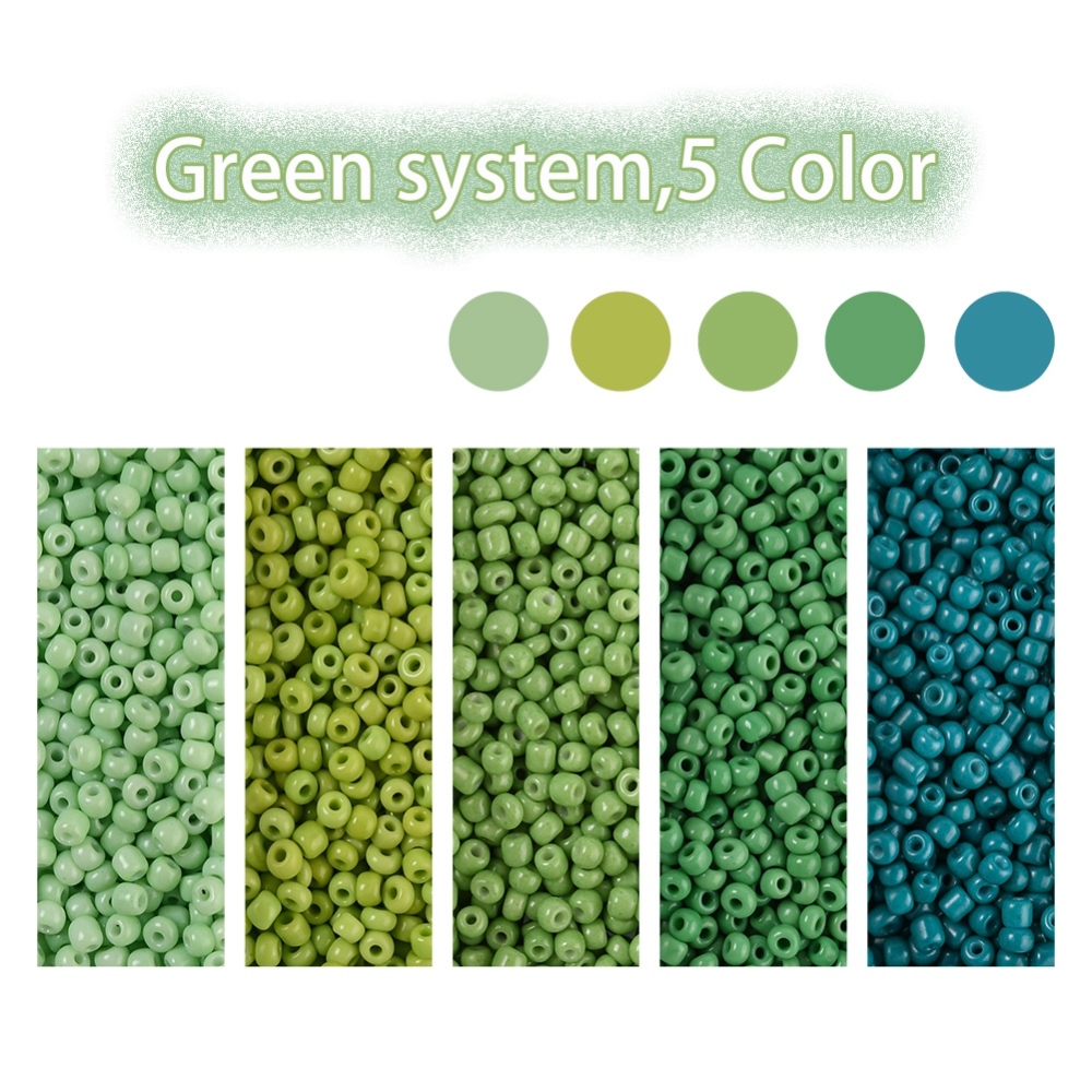 Rocailles Perlen Mix-Set 5 Farben 3-3,5mm Seed Beads 8/0 1900 Stück Rocailles Perlen Mix-Set 5 Farben 3-3,5mm Seed Beads 8/0 1900 Stück