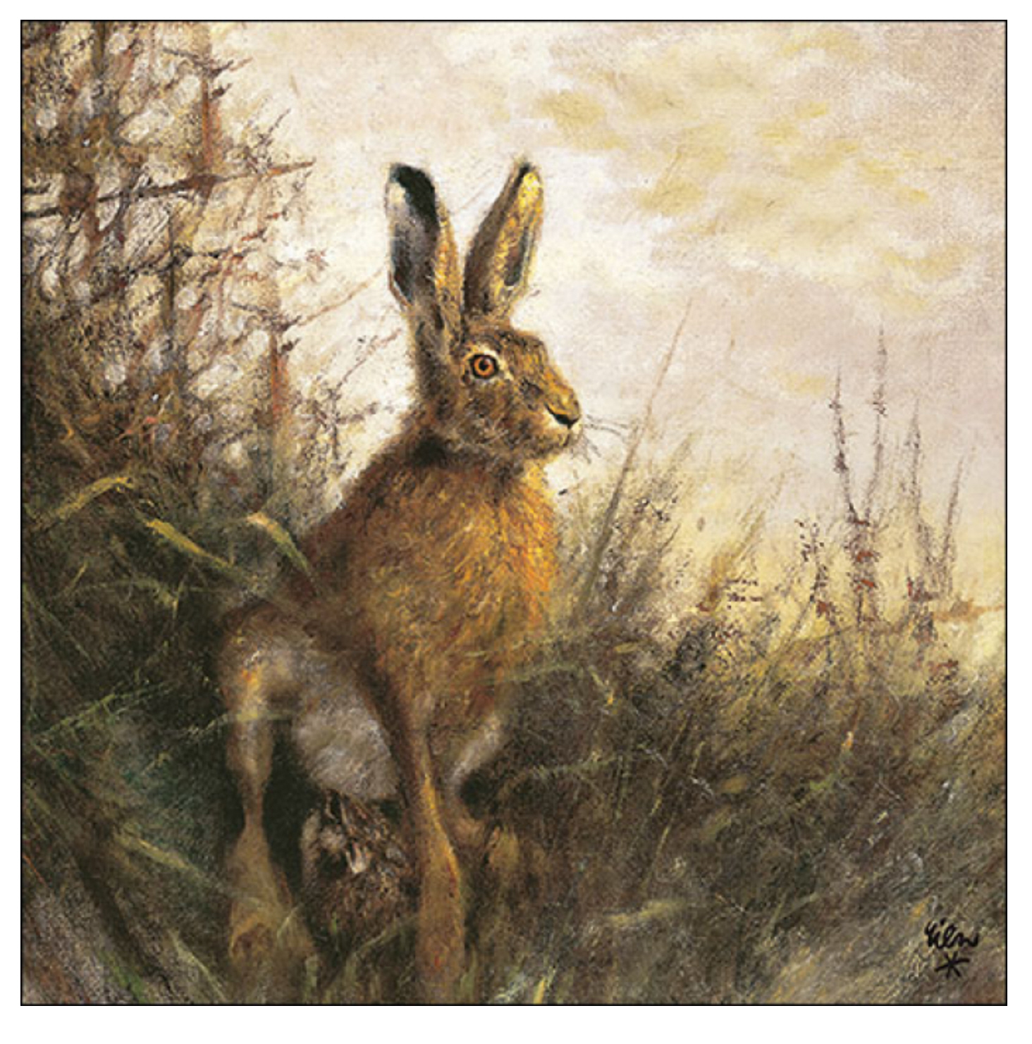 Ambiente Servietten Portrait of hare 33x33cm 20 Stück FSC Mix
