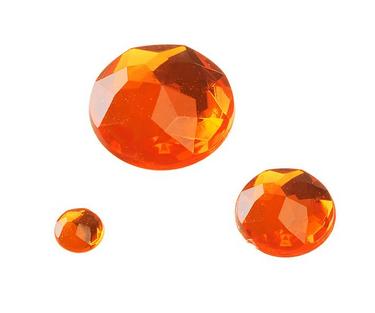 Glamoursteine rund orange, Acrylsteine Strass Glitzersteine