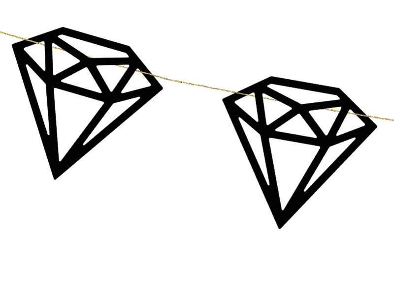 Banner Girlande Diamanten Diamonds Papiergirlande
