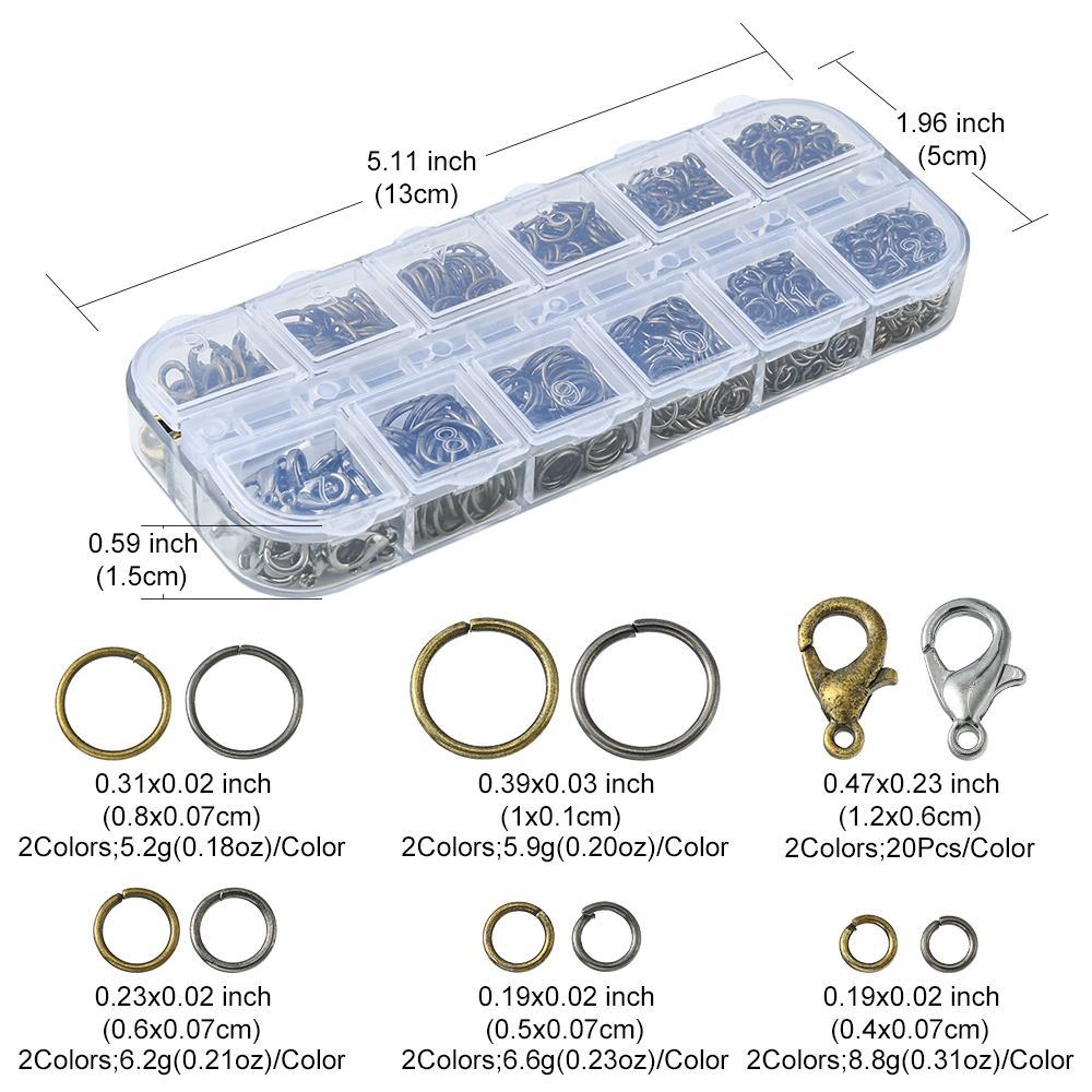 Karabinerverschlüsse Zwischenringe Schmuck-Set Karabinerverschlüsse Zwischenringe Schmuck-Set