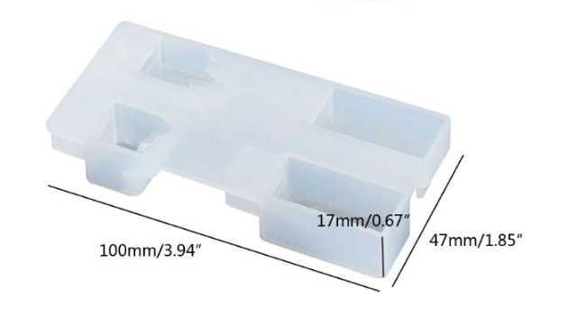 Silikongießform USB Stick 4 Slots 10x4,8cm