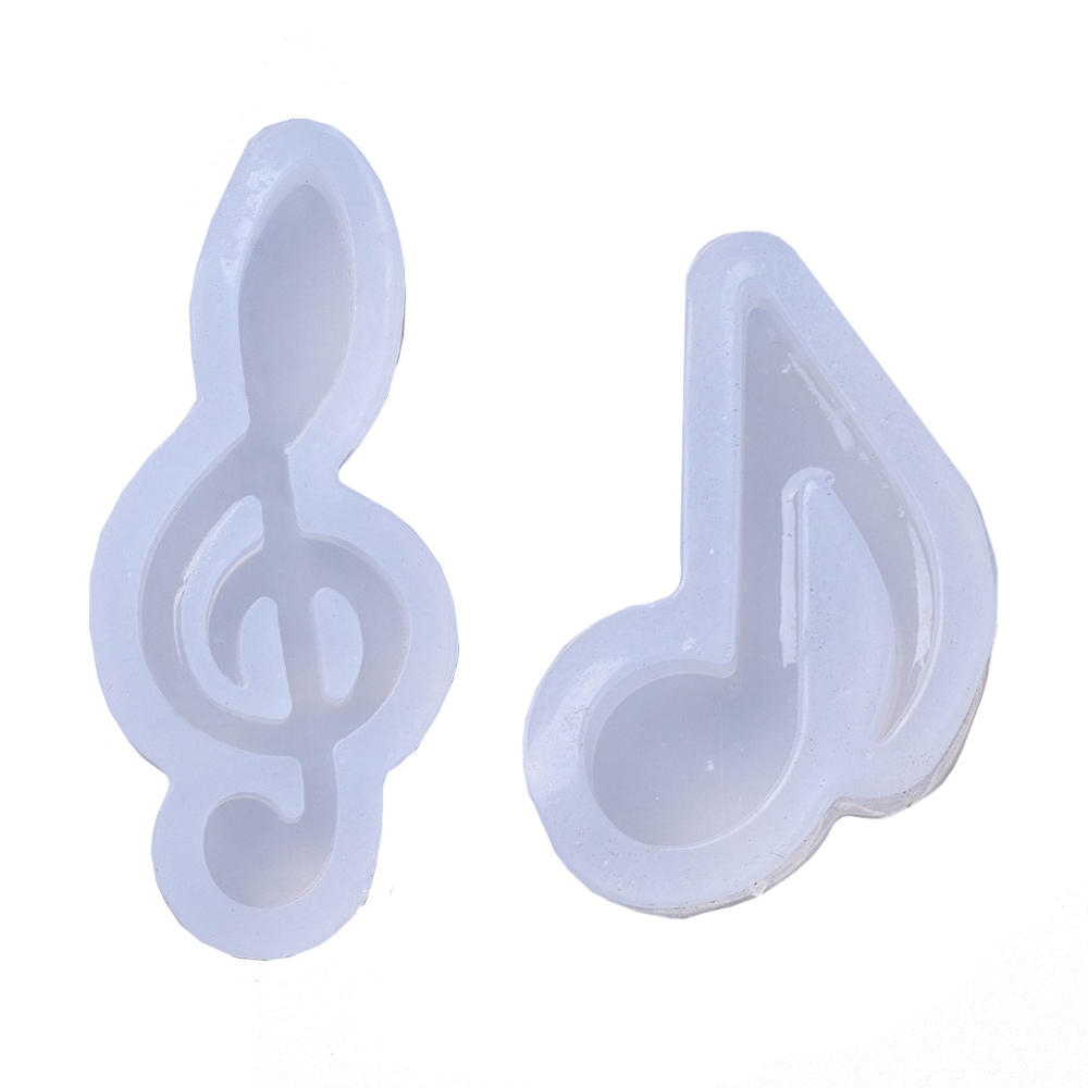 Silikongießform-Set Noten Notenschlüssel Form 2 Stück 3,5-4,5cm