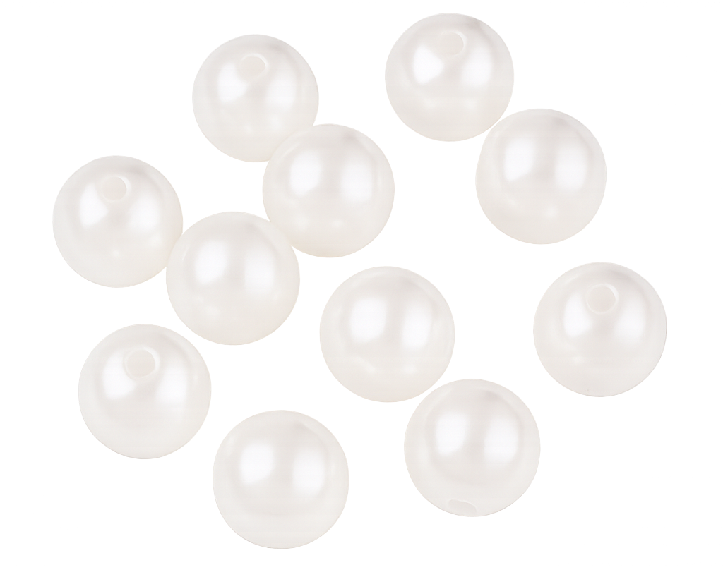 Acrylperlen weiß rund 8mm 60 Stück / Dose 