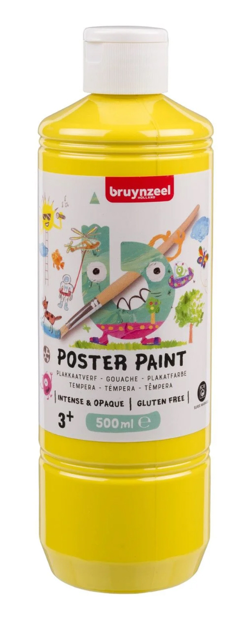 Bruynzeel Gouache Plakatfarbe PRIMÄRGELB 500ml Bruynzeel Gouache Plakatfarbe PRIMÄRGELB 500ml