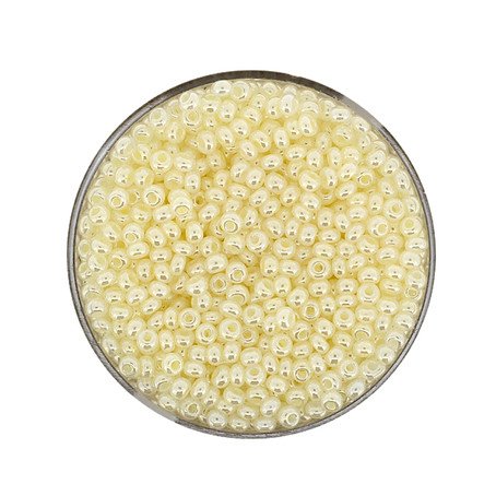 Rocailles wachs weiß 2,5mm, 17g/Dose Glasperlen Schüttperlen