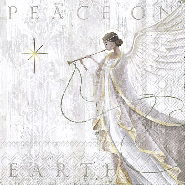 Servietten ANGEL'S GRACE grau 33x33cm 3-lagig 20 Stück / Packung
