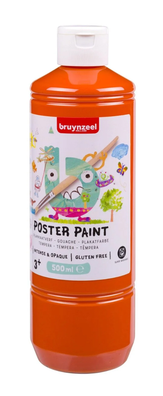 Bruynzeel Gouache Plakatfarbe ORANGE 500ml Bruynzeel Gouache Plakatfarbe ORANGE 500ml