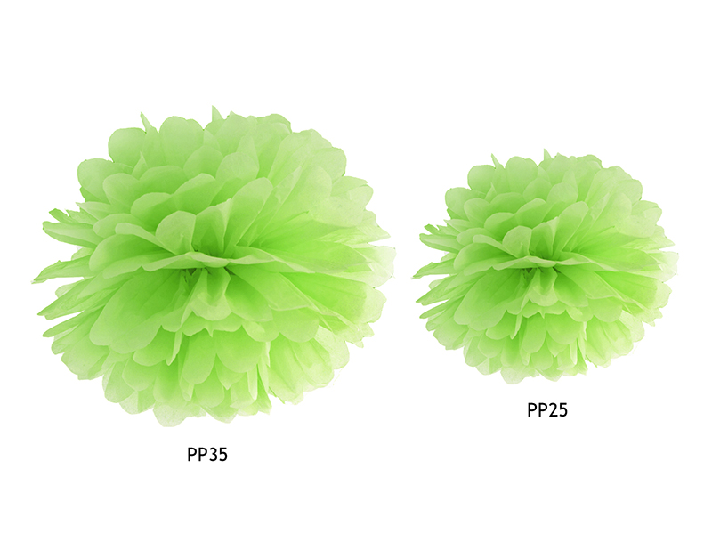 Tissue Pompom apfelgrün Löschpapier-Pompons