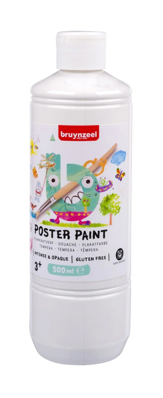 Bruynzeel Gouache Plakatfarbe WEISS 500ml Bruynzeel Gouache Plakatfarbe WEISS 500ml