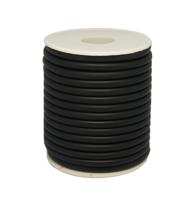 Kautschukschlauch hohl 3 mm schwarz, per m