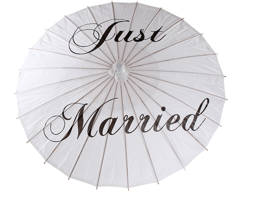 Papierschirm "Just Married"  80cm 