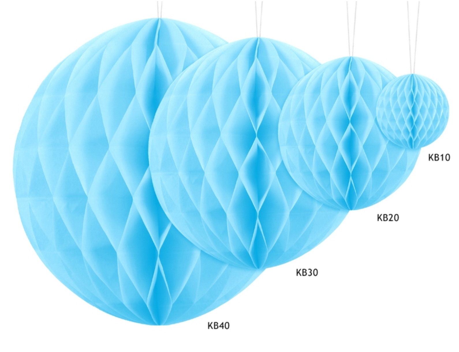 Honeycomb himmelblau Wabenball 