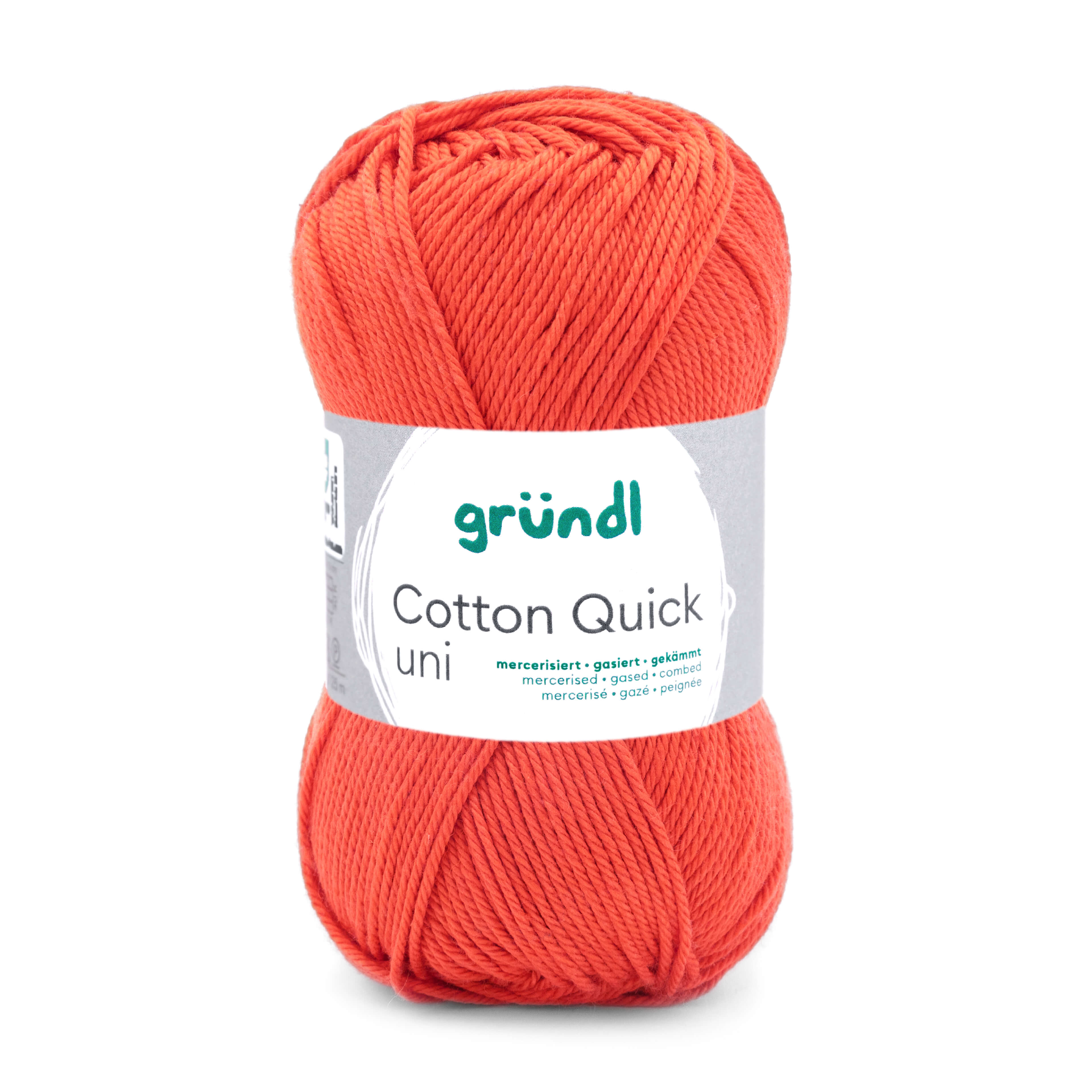Cotton Quick Uni 100 % Baumwolle mercerisiert gasiert gekämmt 50g/125m Cotton Quick Uni 100 % Baumwolle mercerisiert gasiert gekämmt 50g/125m