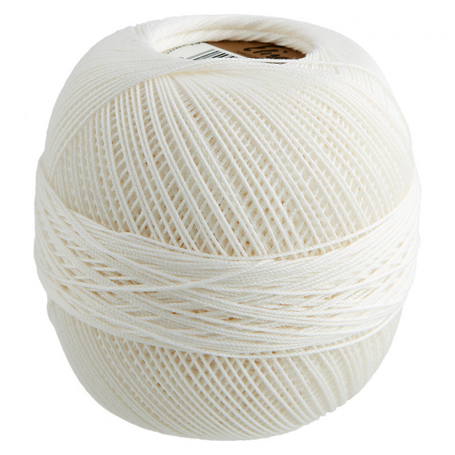 ELISA Häkelgarn 10 WEISS 100% Baumwolle gekämmt mercerisiert gasiert 50g Lauflänge 280m ELISA Häkelgarn 10 WEISS 100% Baumwolle gekämmt mercerisiert gasiert 50g Lauflänge 280m